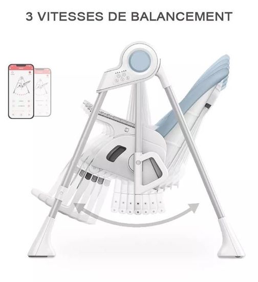 Le Splity 3 En 1 Chaise Haute Balancelle Transat Toutes Options Mp3 Chargeur Gris Achat Vente Chaise Haute 3700663620429 Cdiscount