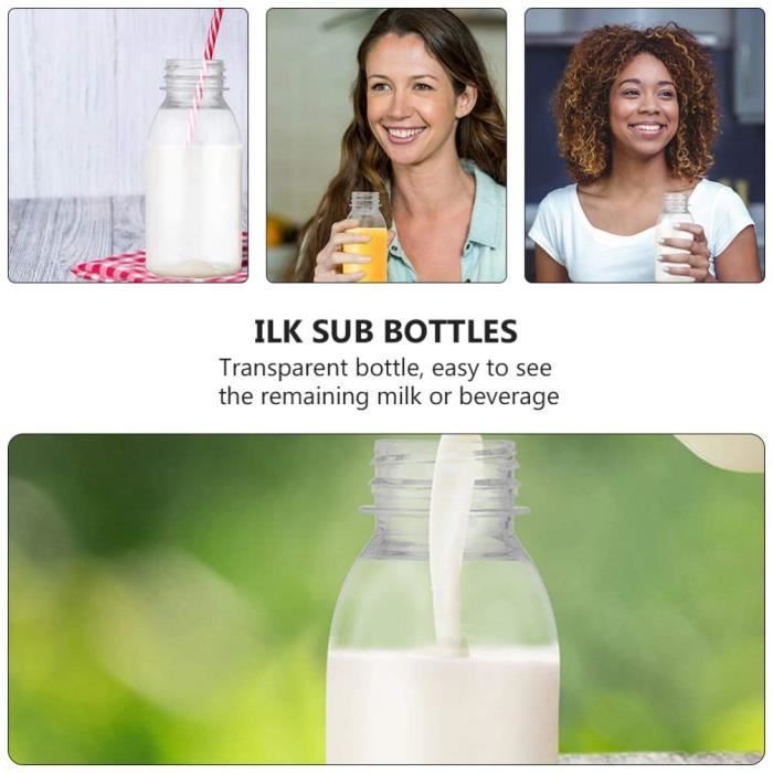 Bouteilles Rondes Pour Jus En Plastique U2013 12 Oz, Transparent, Couvercle Blanc S-25962W - Uline Bouteilles Rondes Pour Jus En Plastique U2013 12 Oz, Transparent, Couvercle Blanc S-25962W - Uline