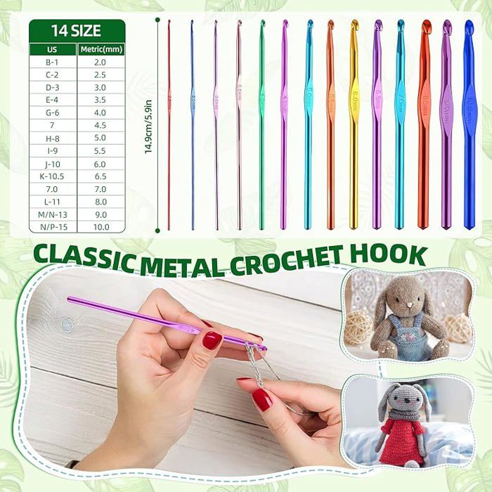 Kit Crochet Débutants Pour Faire Des Porte-clés Animaux - Laine, Crochet Et Accessoires Inclus - Loisir Créatif Pour Adultes Et Enfants