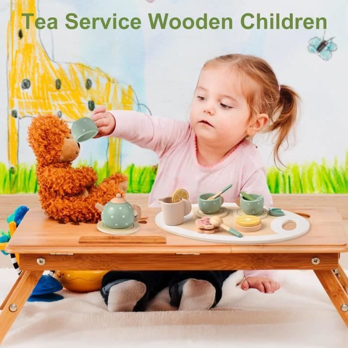Service à thé enfant pour enfants pour Jouer à la Cuisine au Jeu de Cuisine  pour Enfants à partir de 3 Ans Style de service à thé br - Cdiscount Maison
