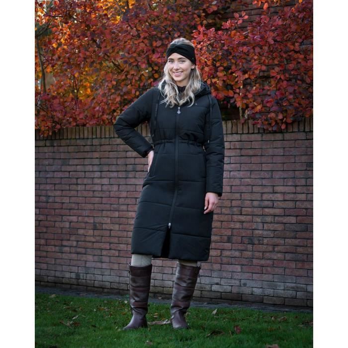 Doudoune longue femme QHP Yael noir 36 Cdiscount Sport