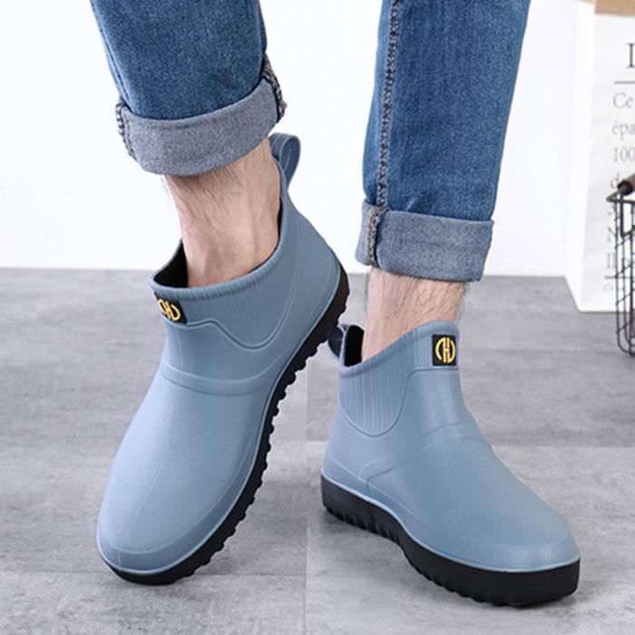 Bottes de pluie courtes imperm ables la mode pour hommes en
