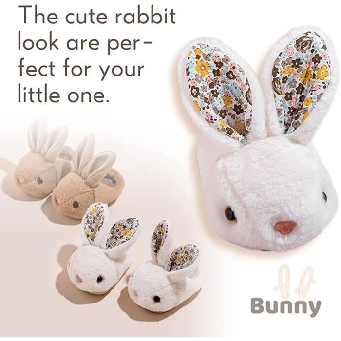 Pantoufles Bébé Garçon/fille En Peluche Douce - Semelle Mousse Antidérapante, Chaussons D'hiver Chauds Et Légers