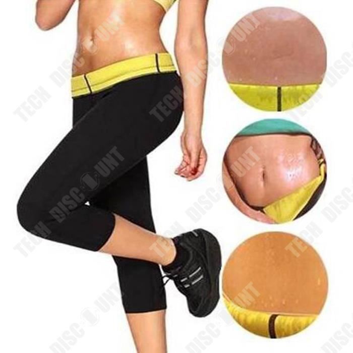 TD Pantalon de forme de sueur chaude sport pantalon de fitness anti transpiration yoga cloisonnee vetements de course XXXL Noir Cdiscount Sport