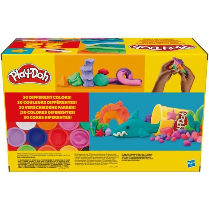 Play-Doh Coffret Coloré – 22 Pots De Pâte à Modeler, 30 Couleurs, 113g Et 57g – Dès 2 Ans