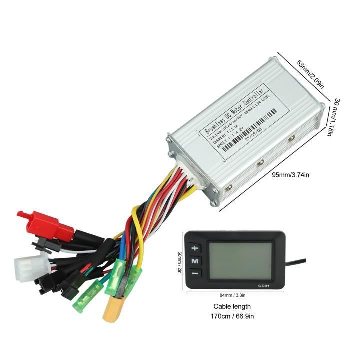 3X Contrôleur à Onde Sinusoïdale de Vélo électrique 36 V / 48 V 250 W 3X Contrôleur à Onde Sinusoïdale de Vélo électrique 36 V / 48 V 250 W