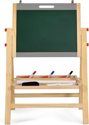 Tableau pliable double face pour enfants, chevalet d'art en bois, grand espace de peinture, chevalet en peuplier 25 40cm avec accessoires pour garçons