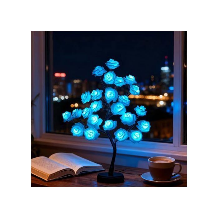 Lampe d'arbre en fleurs de cerisier artificielles de 38,1 cm avec 35 LED pour Noël, intérieur, chambre, bureau, salon, fête de mariage Lampe d'arbre en fleurs de cerisier artificielles de 38,1 cm avec 35 LED pour Noël, intérieur, chambre, bureau, salon, fête de mariage