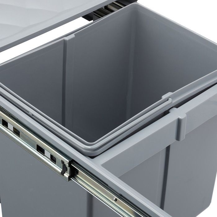 Poubelle De Plan De Travail Relaxdays - 8L Encastrable Inox - Pour Déchets Organiques - Avec Couvercle