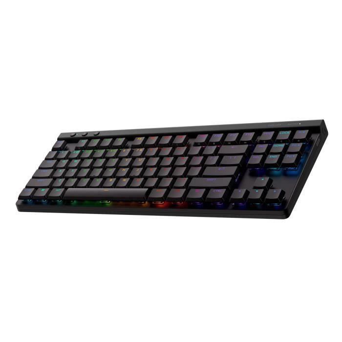 Clavier Gamer - Sans Fil - Logitech G - G515 Tkl Lightspeed - Azerty - Mécanique Tactile - Rétroéclairé - Noir