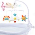Cloche de lit bébé,Lit de bébé musique lit mobile cloche hochet jouets pour enfants éducation apprentissage bébé-0