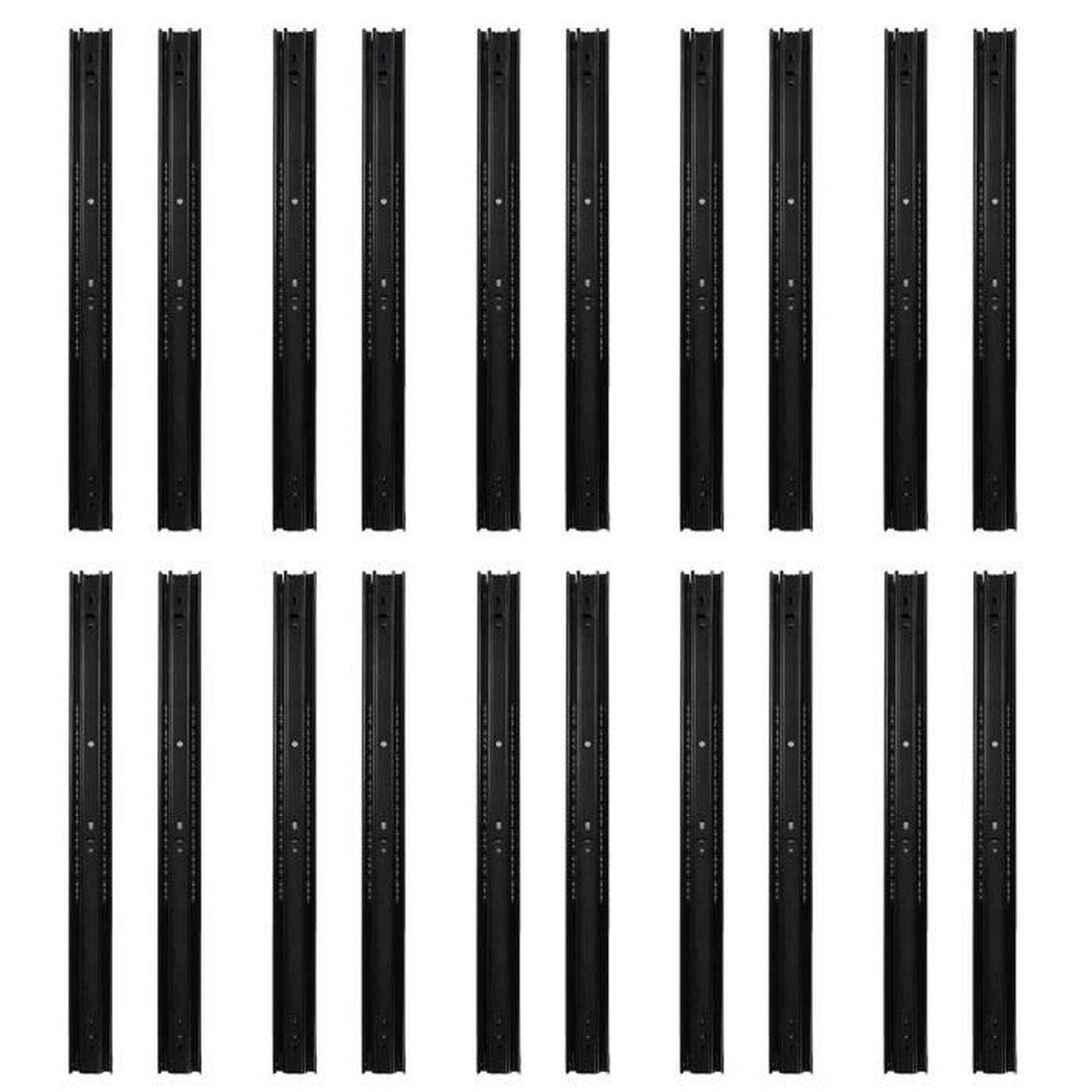 Glissières De Tiroir 22'' À 3 Sections D'Extension Pour Bureau À Domicile - 10 Paires