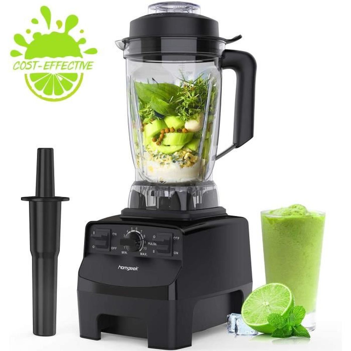 Blender, Mixeur Blender 2000W Professionnel, homgeek Blender Smoothie