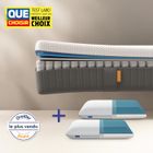 EMMA | Matelas Pack Original II 160x200 cm + Oreillers Original | Ressorts + Mousse à Mémoire de Forme | Confort Optimal | 5