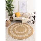 Tapis - NAZAR RUGS - NATURE - 160x160 cm - Géométrique - Blanc