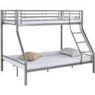 HABITAT ET JARDIN Lit superposé en métal "Leo" Sommiers inclus - 90/140 x 190 cm - Gris