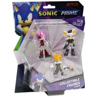 Pack de 3 figurines Sonic Prime - Collectionnez Sonic, Tails, Amy Rose et plus - Enfant - Mixte