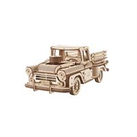 UGEARS Puzzle 3D Bois Kit - Camion classique des années 1950 Pickup Lumberjack Truck Maquette Voiture à Construire - Maquette