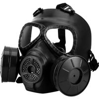 Tbest Masque à gaz de simulation Masque de simulation de gaz facial complet Casque de protection sur le terrain de la réalité
