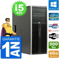 PC Tour HP 8100 Elite Intel Core i5-650 RAM 4Go Disque Dur 500Go Windows 10 Wifi