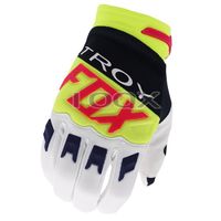 Gants de moto,Troy Fox – gants jaunes pour moto, dirt paw pour course d'endurance MX