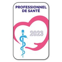 Autocollant Sticker - Vignette Caducée 2023 pour Pare Brise en Vitrophanie - V1 Professionnel de Santé  Professionnel De Santé