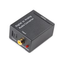 tinxi® Convertisseur Audio numérique-analogique de numérique(Toslink-SPDIF coaxial)à analogique (RCA)Convertisseur audio 2x RCA R-L
