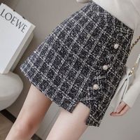 Jupe Crayon Femme Papaya Bleu à Carreaux Taille 14 Tweed Doublée Travail