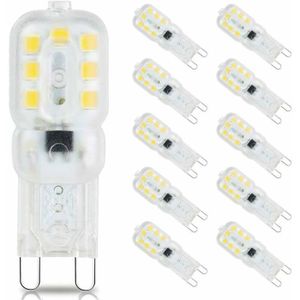 AMPOULE - LED Ampoule LED G9, lumière LED G9 3 W (équivalent à une ampoule halogène G9 de 33 W), ampoule LED G9 blanc froid 6000 K.-MCJ