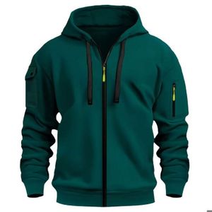 Manteau Polaire Homme à Capuche Doublé - Chaud, épais, Avec Poches, Couleur Noir, Neuf Avec étiquettes