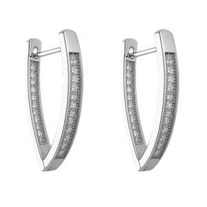 Boucles D'oreilles Clous Argent 925 – Zirconium Rond 4 Mm – Rhodié – Bijouxia