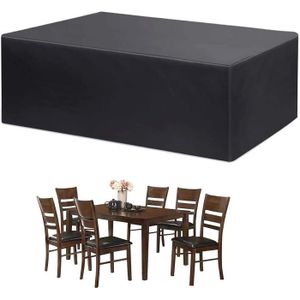Housse Table de Jardin 150x90x75cm Noir 420D Tissu Oxford