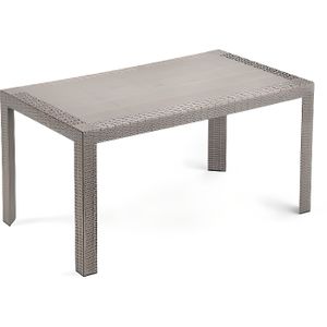 TABLE DE JARDIN  Table de jardin rectangulaire Urano - 6 places- 140 x 80 x 72,4 cm - Gris taupe