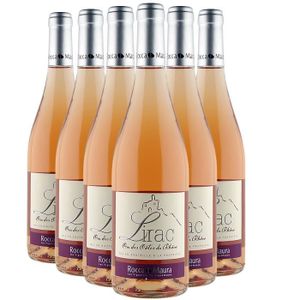 VIN ROSE Lirac Rosé 2022 - Lot de 6x75cl - Rocca Maura Les Vignerons de Roquemaure - Vin AOC Rosé de la Vallée du Rhône