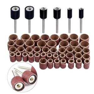 252x tambour rotatif bande ponçage mandrin 1//2 3//8 1//4 120 Grit Dremel outil Kit