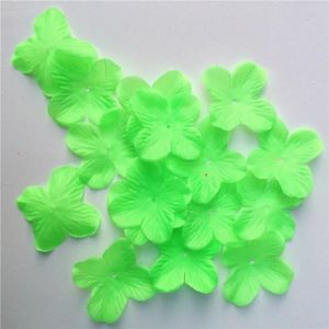 FLEUR ARTIFICIELLE Objets décoratifs,cerisier fleur Rose fleurs pétales de mariage faux artificielle soie fleurs décoration de la - green -100Pcs