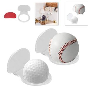 BALLE DE TENNIS Cikonielf Support Balle Acrylique 2 Pièces Pratique et Solide pour Tennis Baseball Softball