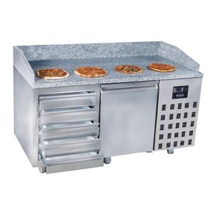 Réfrigérateur tiroir Meuble à pizza - 1 porte 5 tiroirs - Combisteel