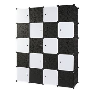 ARMOIRE DE CHAMBRE Armoire de Chambre à rangement,DIY 20 Cubes 5 étag