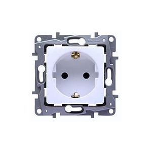 Lot De 10 Prises Électriques Avec Terre Legrand Niloé Blanc + Plaque De Fonte - Neuf