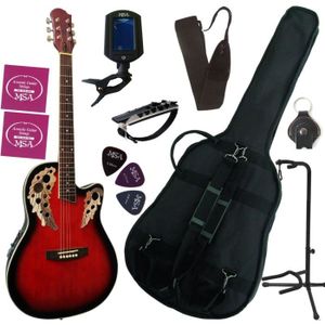 Guitare /Électro-Acoustique Roundback Rouge ~ Neuve /& Garantie