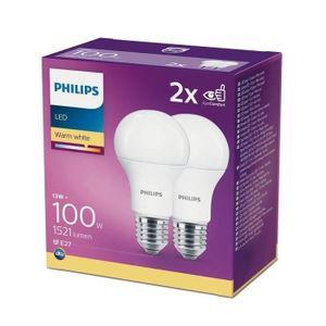 PACK 3x Ampoule LED Philips E27/8W/230V 2700K
