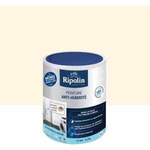 PEINTURE - VERNIS RIPOLIN - Peinture Anti-Humidité - Blanc cassé - Satin - 0,75L