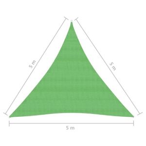 VOILE D'OMBRAGE Voile d'ombrage 160 g-m² Vert clair 5x5x5 m PEHD Q