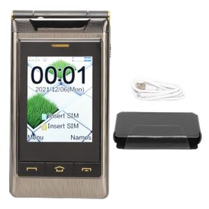 Téléphone portable TMISHION JIM-7374286167287-Flip 3G Seniors Phone 3