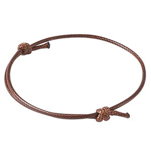 BRACELET - GOURMETTE Zense - Bracelet fin marron pour homme en corde ci
