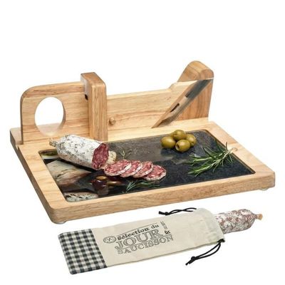 Trancheuse à Pain Paris Prix – Bois Et Inox – 37 Cm – 2 En 1 – Neuve