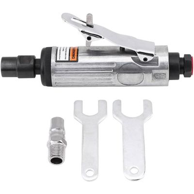 KIMISS Kit Meuleuse Pneumatique 16 Pièces - Outil De Polissage Et Gravure Air 1/4" Et 1/8" Pour Bricolage Et Pro