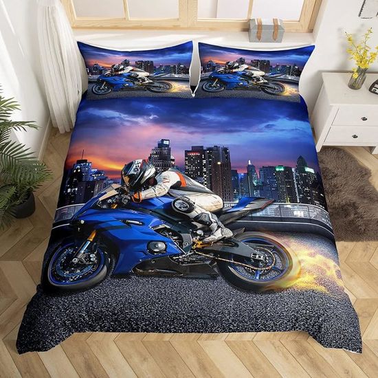 Housse De Couette Motif Fusée Espace Pour Enfants/ados - Microfibre Douce, Fermeture éclair - Taille 135x200 Cm + Taie 65x65 Cm