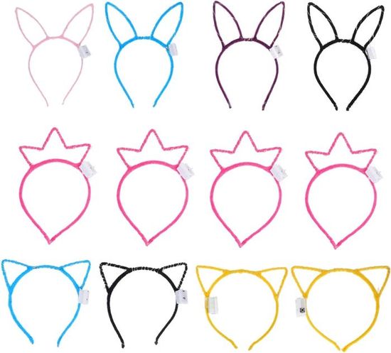 Lot De 4 Bandeaux Antennes Extraterrestres – Accessoire Déguisement Halloween, Plastique ABS, Avec Ou Sans Lunettes, Pour Femmes Et Adultes